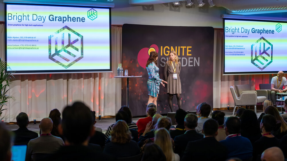 Malin Alpsten speaking about Bright Day Graphene at Ignite Sweden Day 2019.