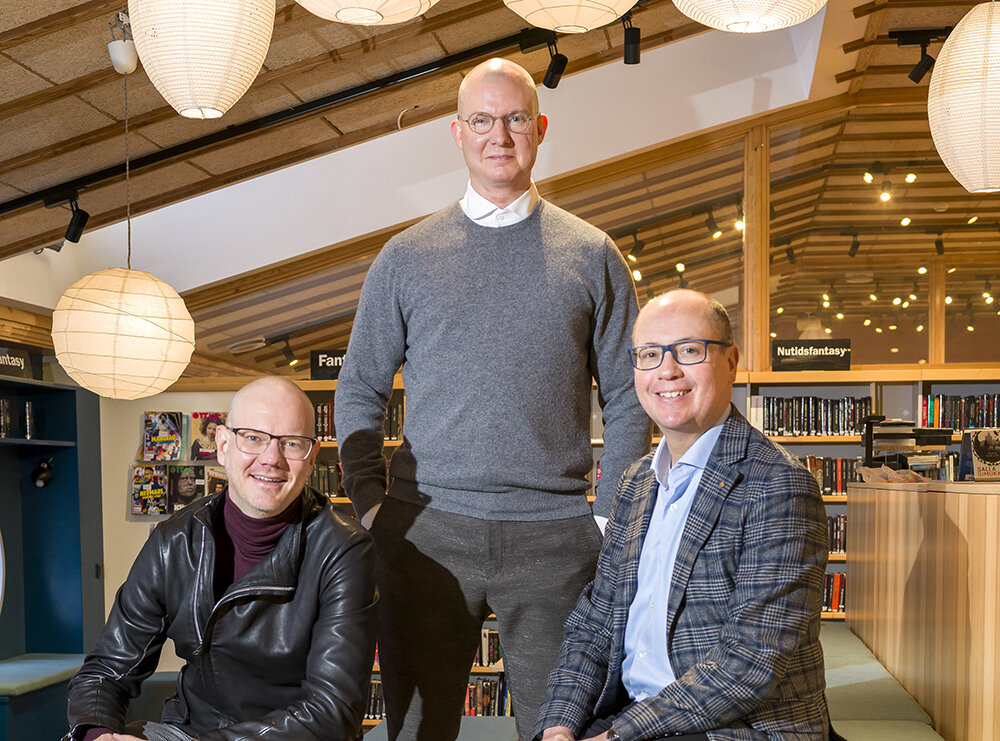 Johan Rosén (Business Strategist), Patric Kiraly (Development Manager, Cultural Administration) and Sten Bernhardsson (Administrative Director, Cultural Administration) are some of the Uppsala team's zealots who are passionate about working with startups. Photo: Göran Ekeberg