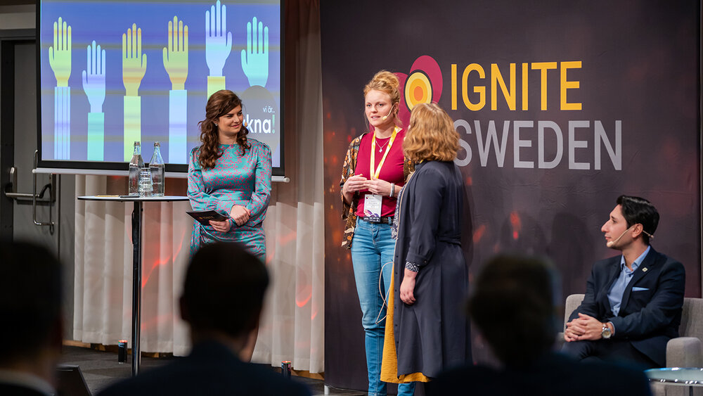 Vkna co-founders Johanna Engström &amp; Emma Möller at Ignite Sweden Day 2019.