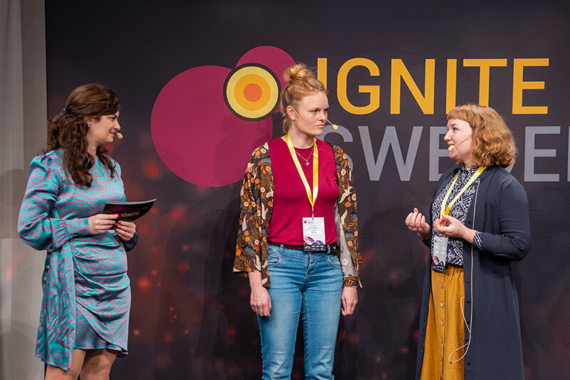 Vkna's founders Johanna Engström and Emma Möller pitched the company on Ignite Sweden Day in December.